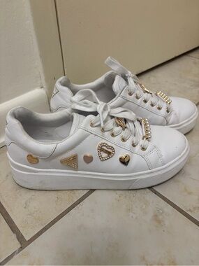 Guess Sneakers with Gold Charms